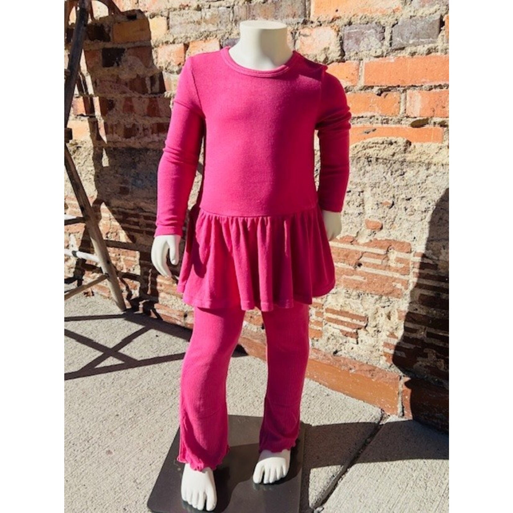 Angel Dear Peplum Top and Flare Pant Baby Set Chateau Rose