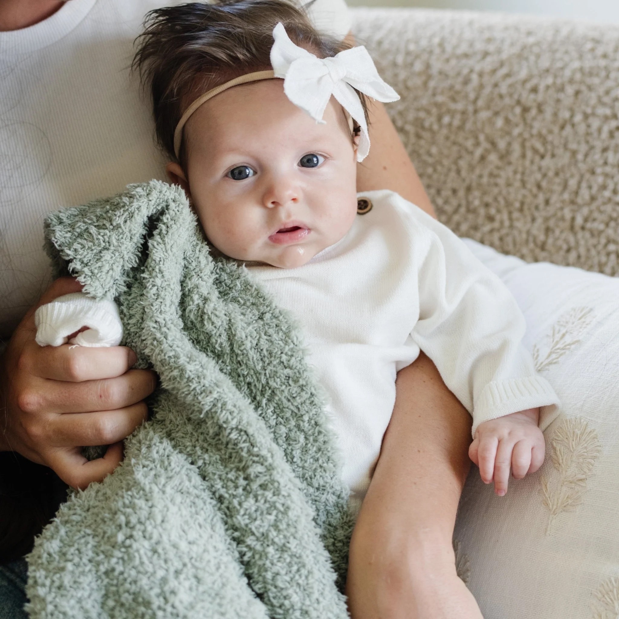 Mini Blanket Bamboni Sage Kicks and Giggles Baby And Children Boutique