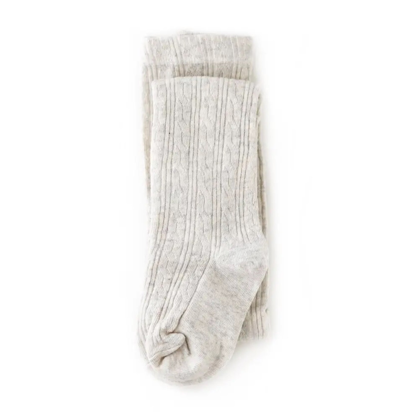 Little Stocking Co. Cable Knit Tights | Heathered Ivory