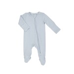 Angel Dear Bamboo Zipper Footie Blue Solid