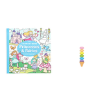 Ooly Coloring Book: Princess & Fairies + Rainbow Scoops Scented Stacking Crayons