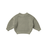 Quincy Mae Chunky Knit Sweater - Basil