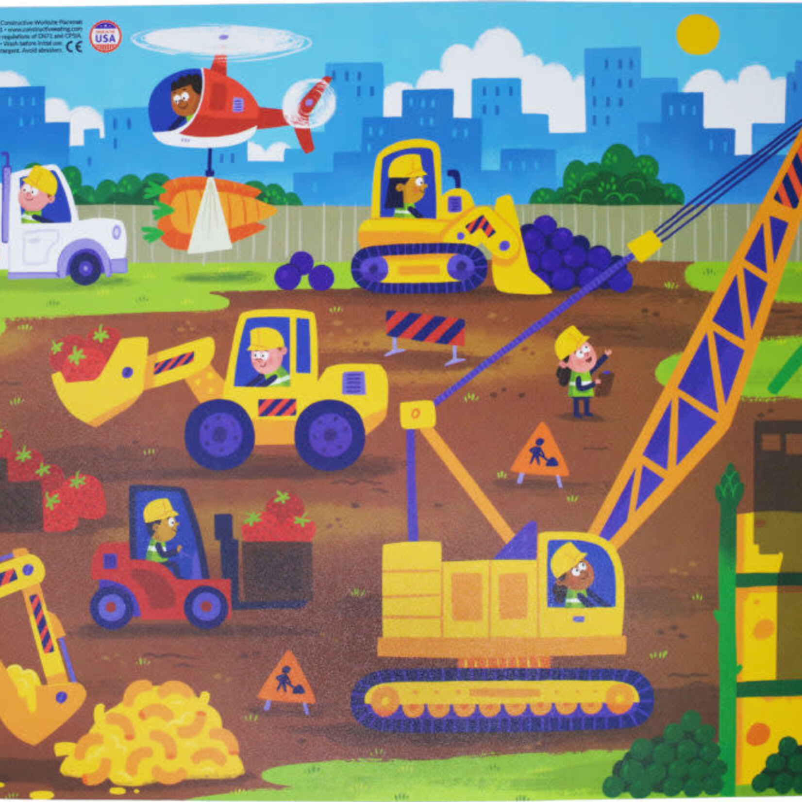 Constructive Eating Placemat, Construction