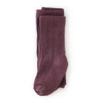 Little Stocking Co. Dusty Plum Cable Knit Tights