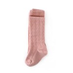 Little Stocking Co. Blush Cable Knit Tights