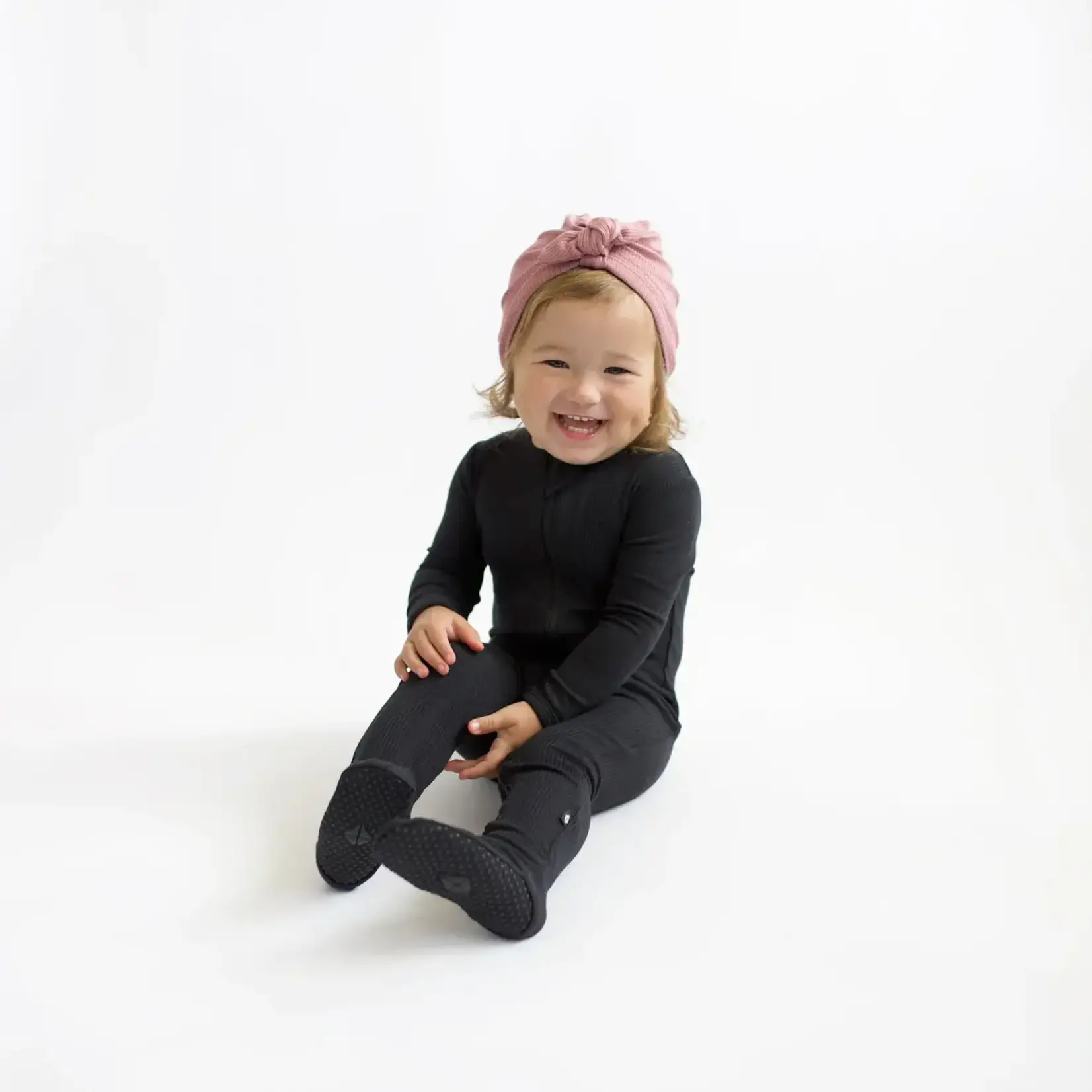 Kyte Baby Zippered Footie in Midnight Ribbed