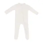 Kyte Baby Zippered Footie in Oat Ribbed