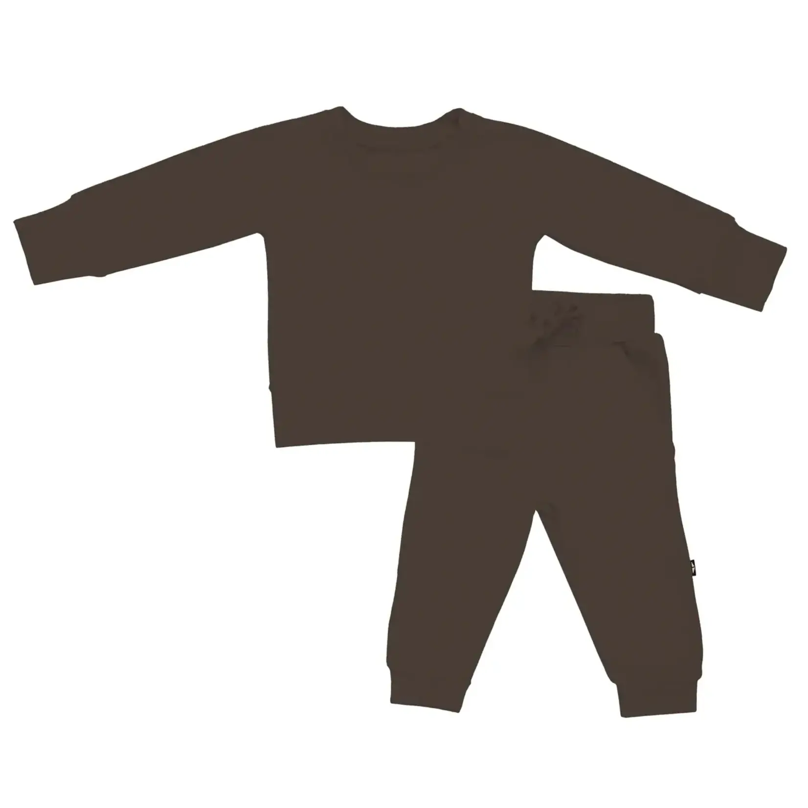 Kyte Baby Bamboo Jersey Jogger Set Espresso 7Y