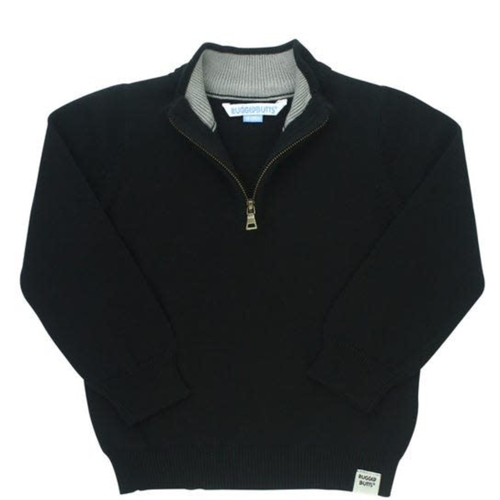 RuggedButts Black Quarter Zip Sweater - Baby