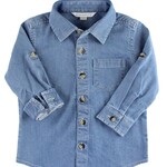 RuggedButts Light Wash Denim Button Up Shirt - Baby