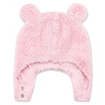 Zutano Furry Bear Hat - Baby Pink