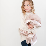 Saranoni Receiving Blanket Lush Satin Border | Daisy