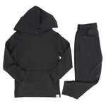 Sweet Bamboo French Terry Hooded Jogger Set - Charcoal Black