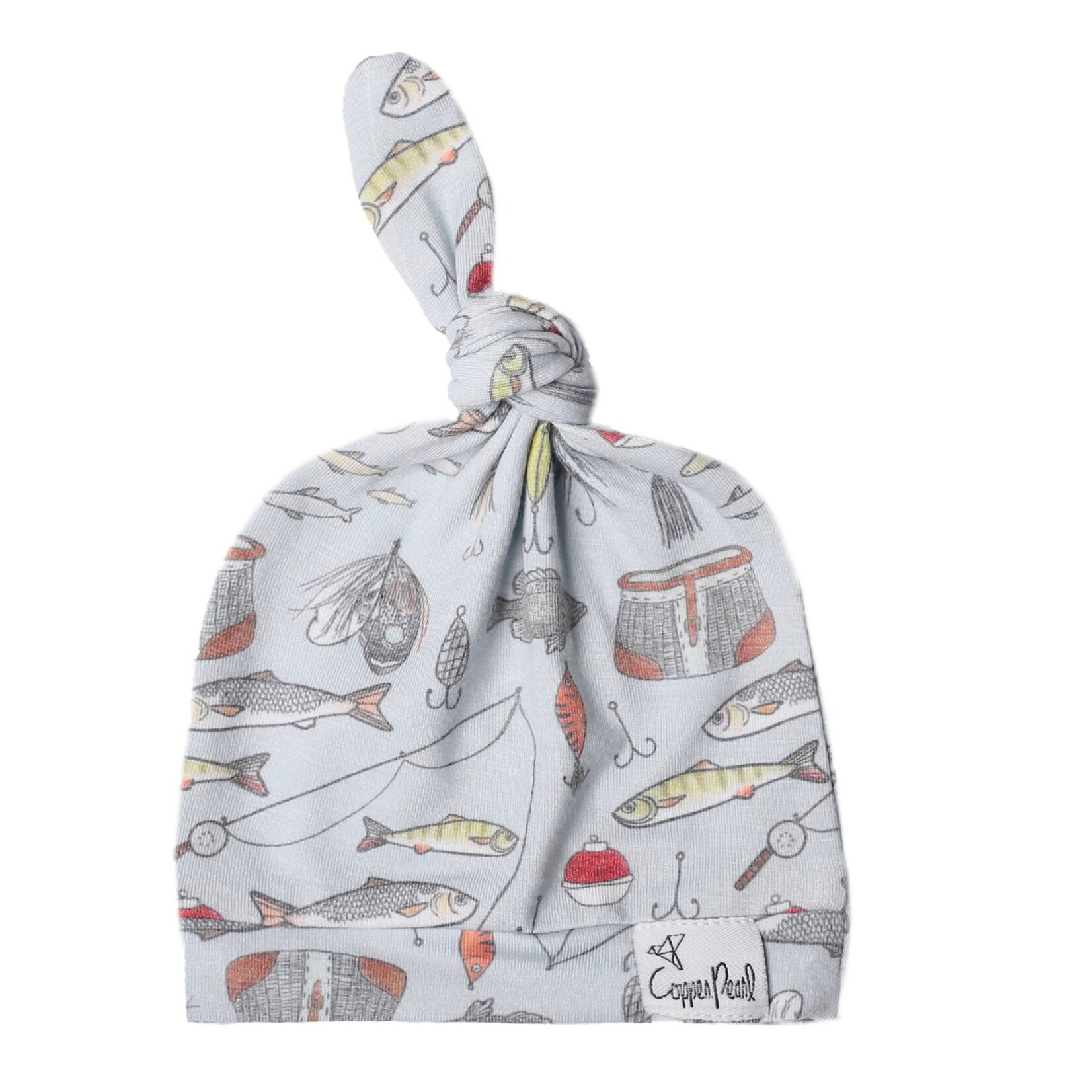 Copper Pearl Top Knot Hat 0-4M - Trout