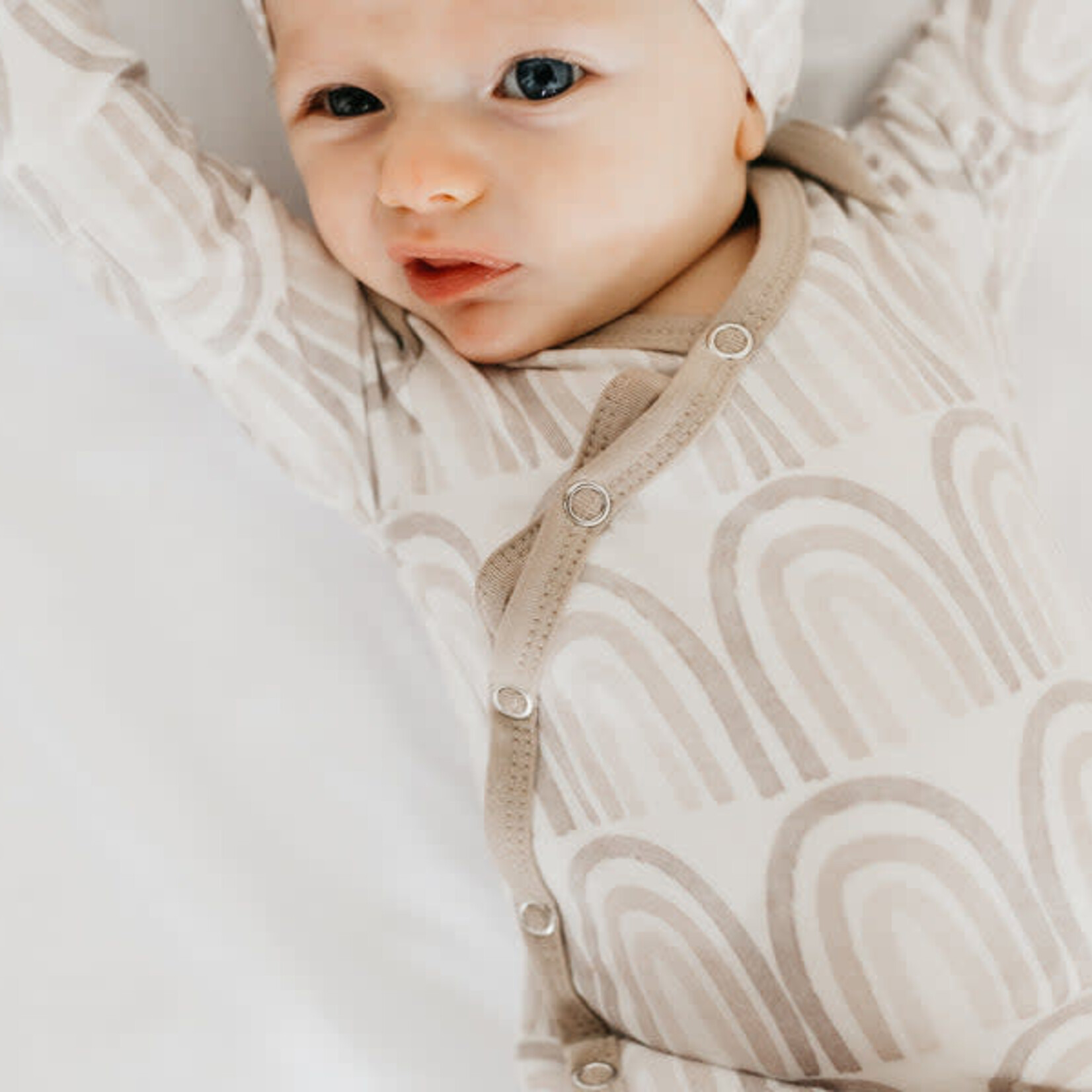 Copper Pearl Newborn Knotted Gown - Bliss