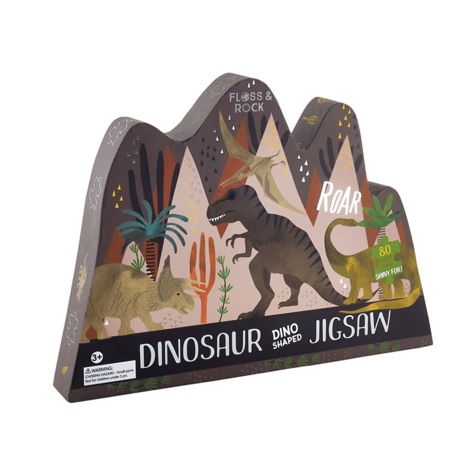 Floss and Rock Jigsaw 80P Shaped Dinosaur