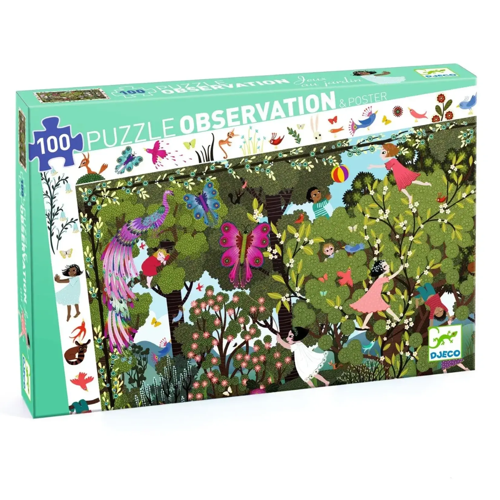 Djeco Observation Garden Play Time Puzzle 100pc