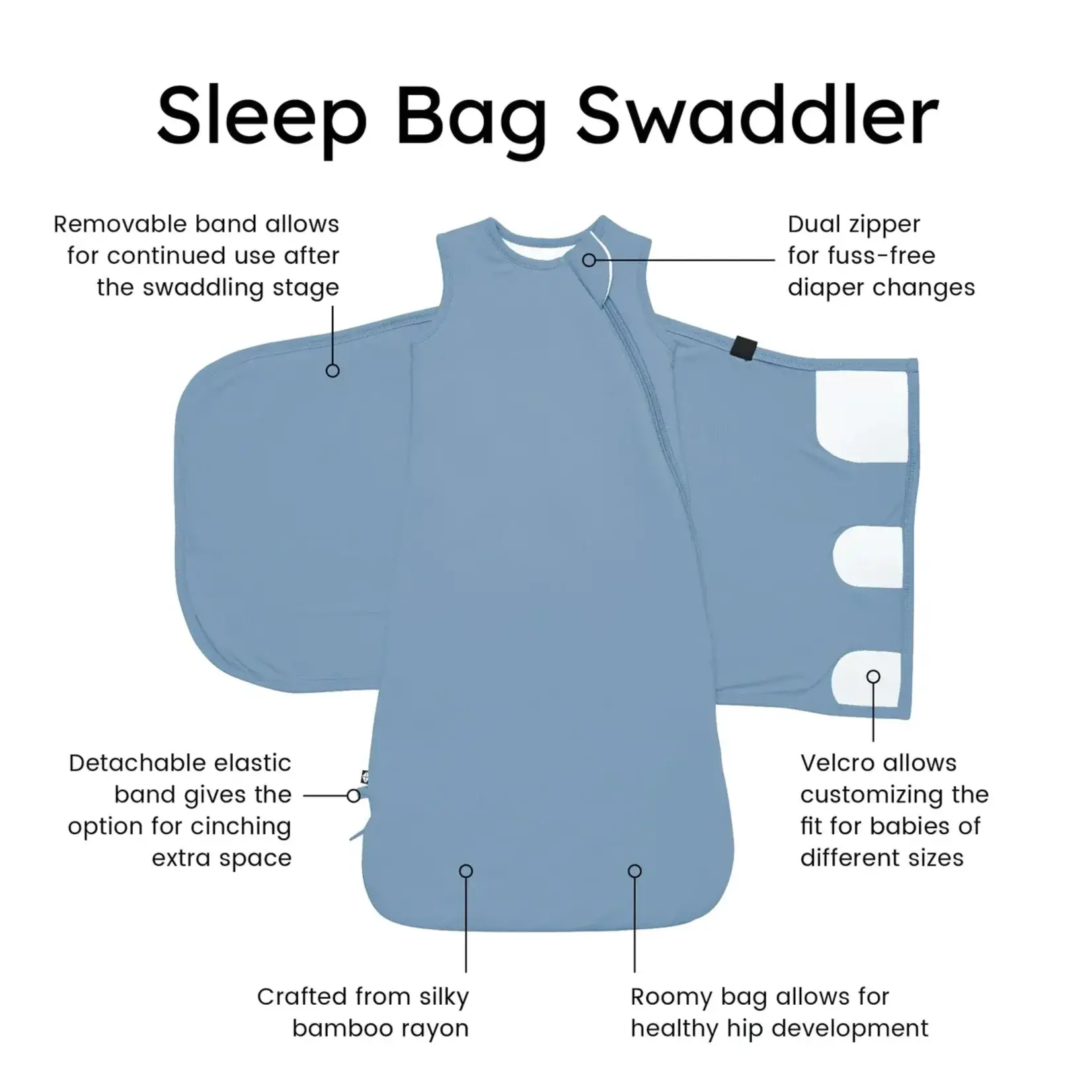 Kyte Baby Sleep Bag Swaddler Slate