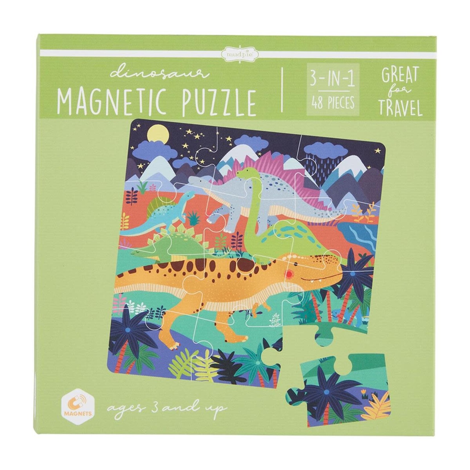 Mud Pie Magnetic Puzzle Book - Dinosaur