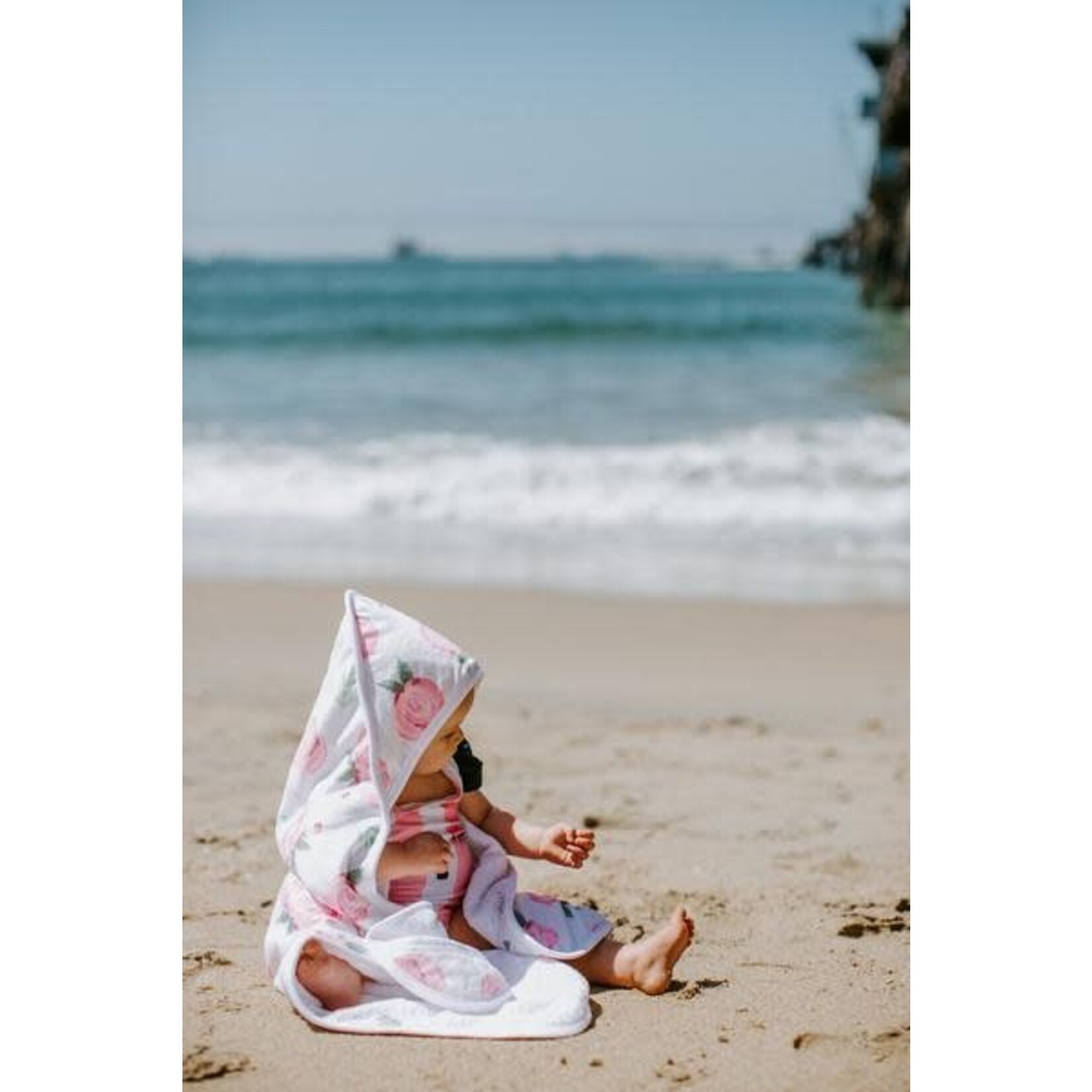 Copper Pearl Knit Hooded Towel - Grace