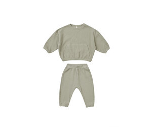 Quincy Mae Waffle Top + Pant Slouch Set - Sage Quincy Mae Waffle Top + Pant Slouch Set - Sage