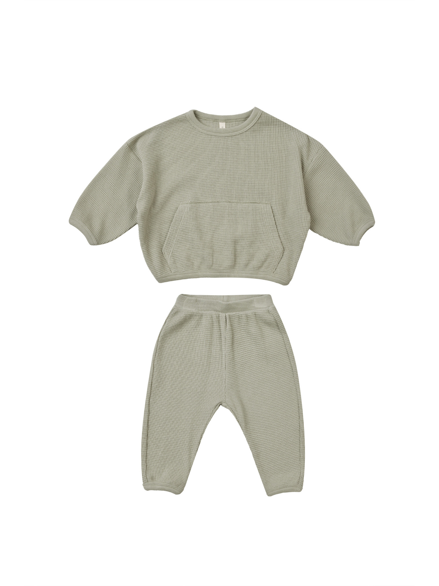 Quincy Mae Waffle Top + Pant Slouch Set - Sage Quincy Mae Waffle Top + Pant Slouch Set - Sage