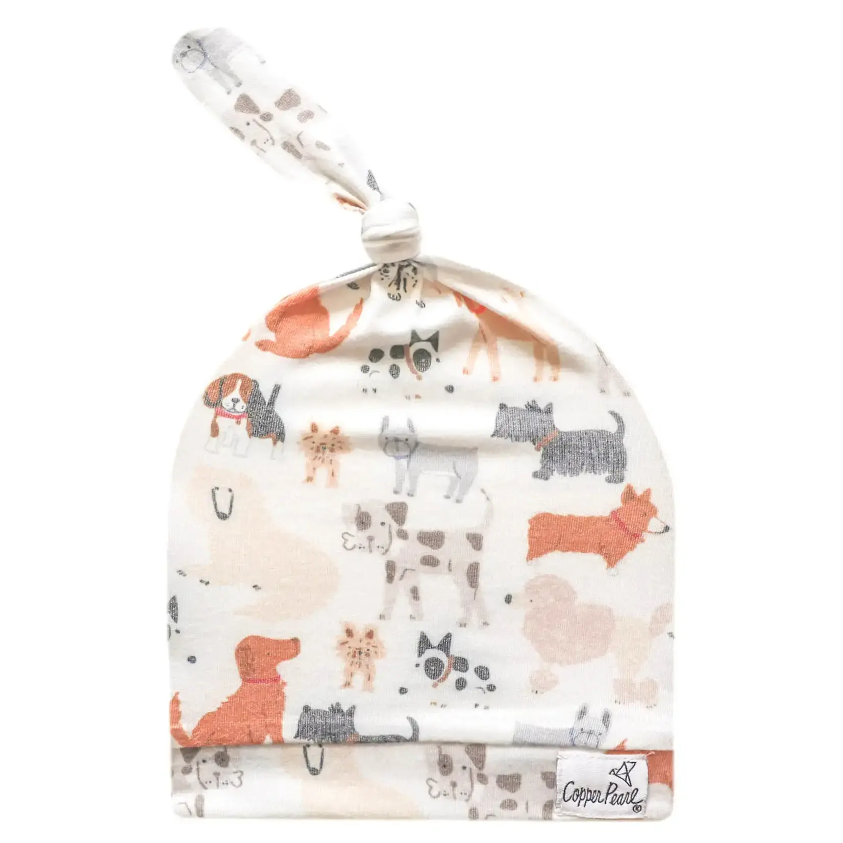 Copper Pearl Top Knot Hat 0-4M - Rufus