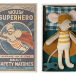Maileg Super Hero Mouse, Little Brother in Matchbox