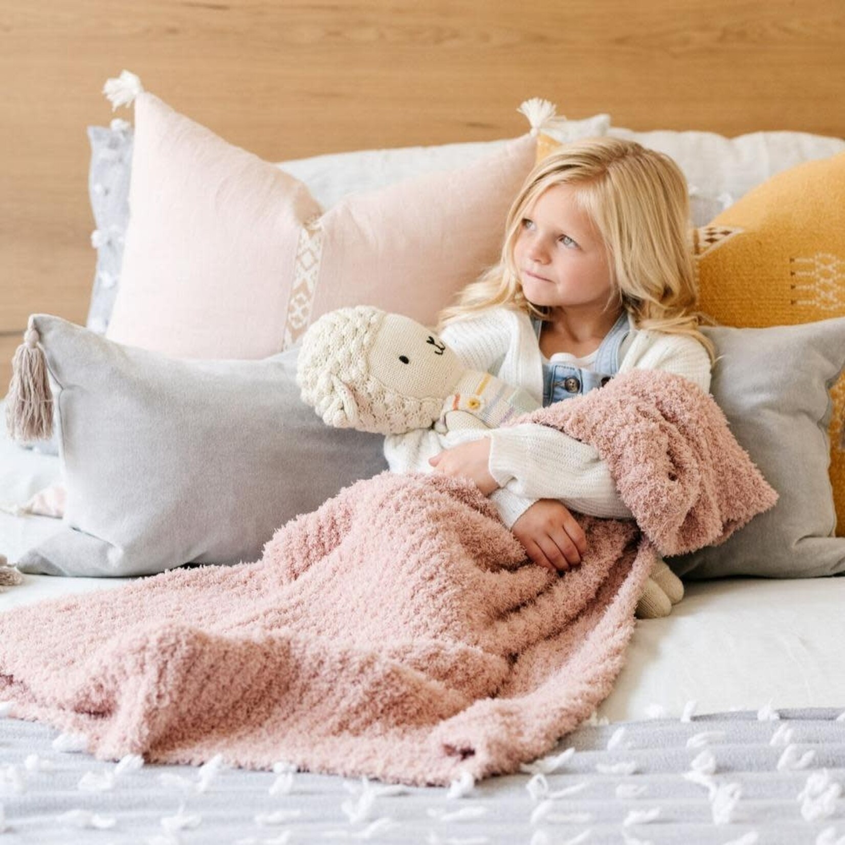 Saranoni Receiving Blanket Ribbed Bamboni  | Cameo