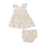 Angel Dear Ruffle Strap Smocked Top and Diaper Cover - Simple Pretty Floral