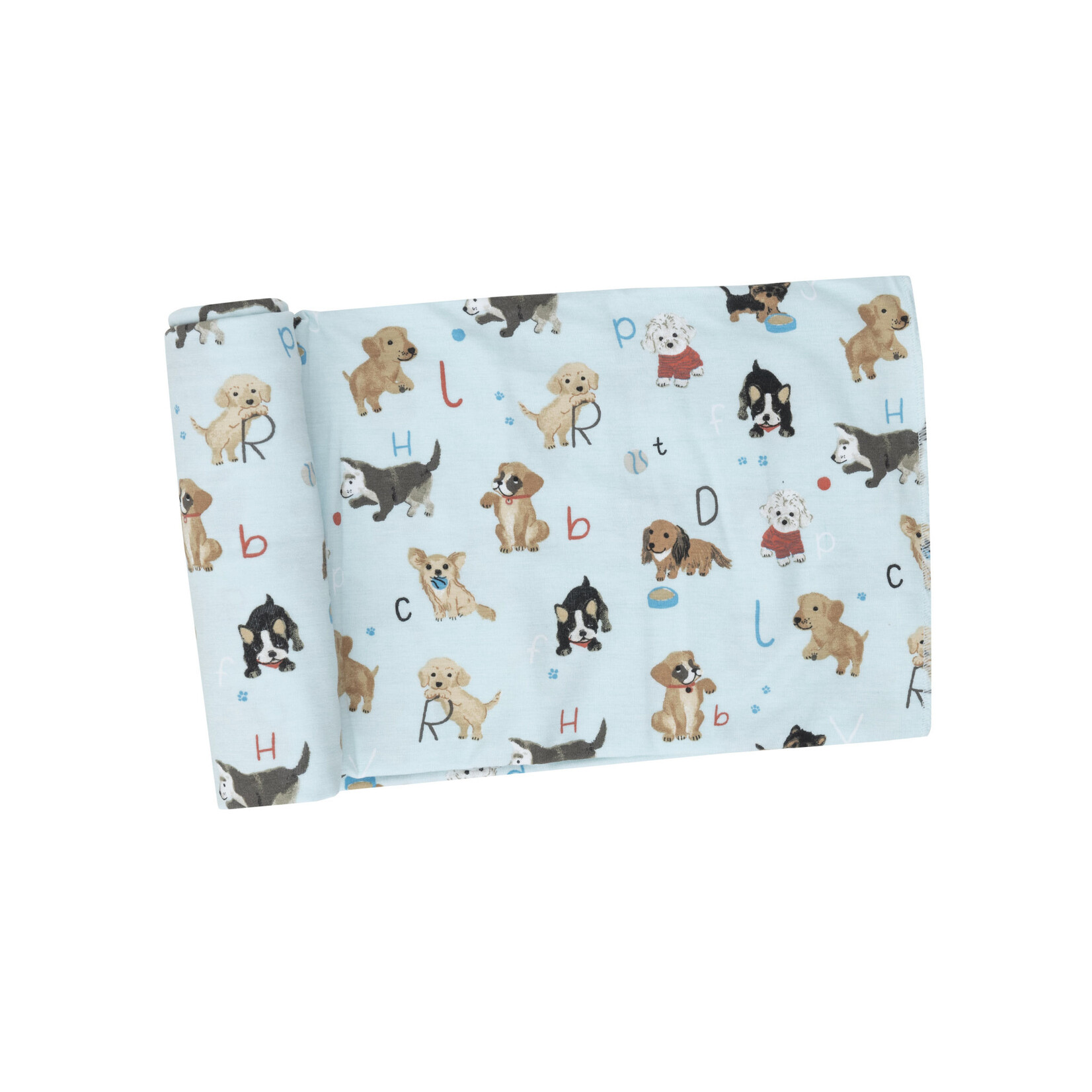 Bamboo Swaddle Puppy Alphabet Kicks and Giggles
