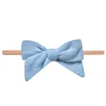 Copper Pearl Classic Nylon Bow - Robin Blue