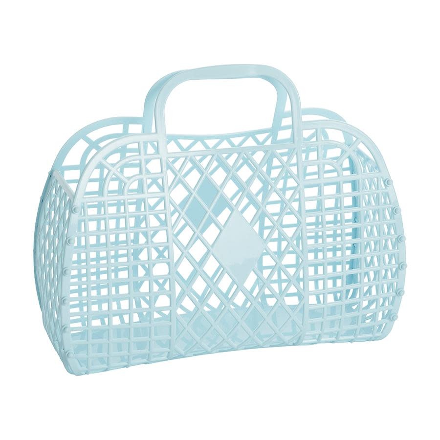 Sun Jellies Retro Basket (Small) - Blue Sun Jellies Retro Basket (Small) - Blue