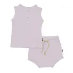 Kyte Baby Ribbed Henley Tank Set in Wisteria