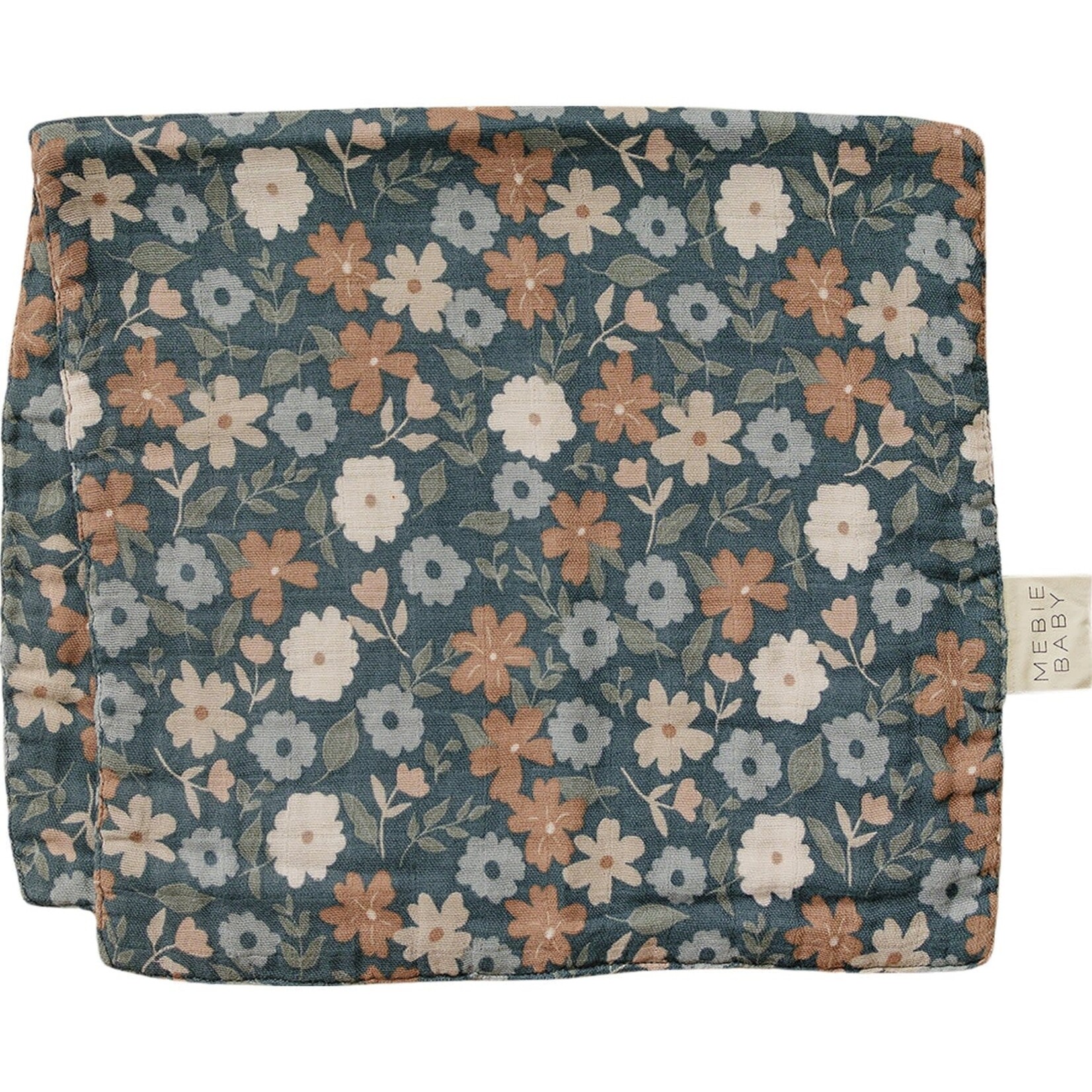 Mebie Baby Burp Cloth - Midnight Floral