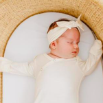 Copper Pearl Knit Headband Bow - Yuma