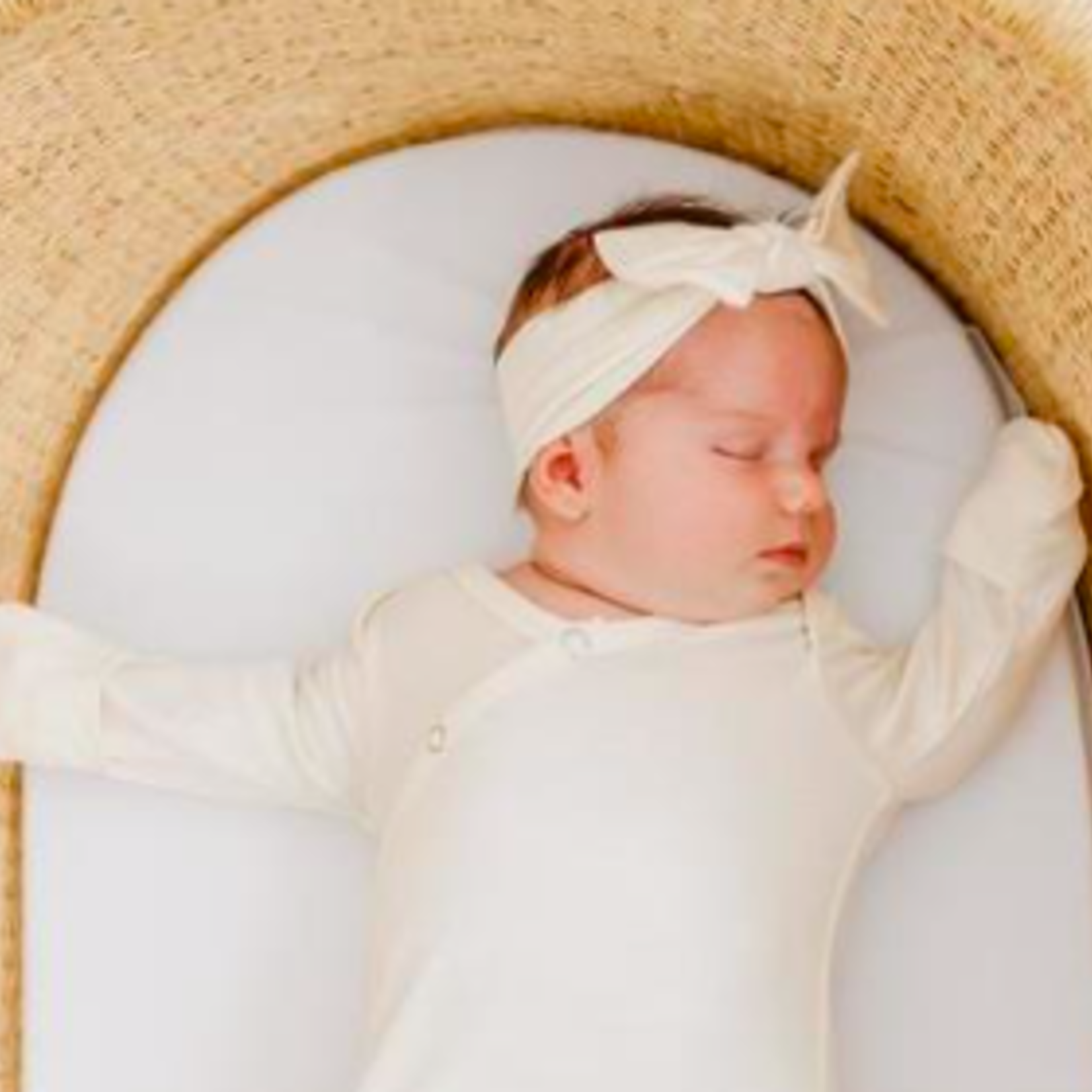 Copper Pearl Knit Headband Bow - Yuma