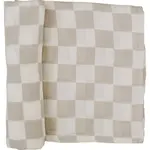 Mebie Baby Muslin Swaddle - Taupe Checkered