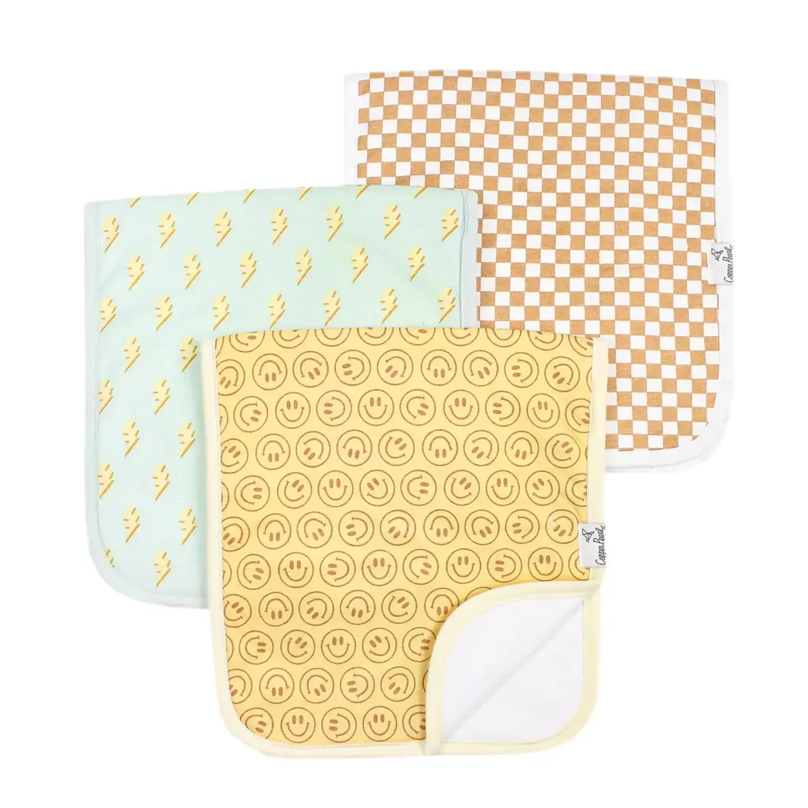 Copper Pearl Premium Burp Cloths - Vance