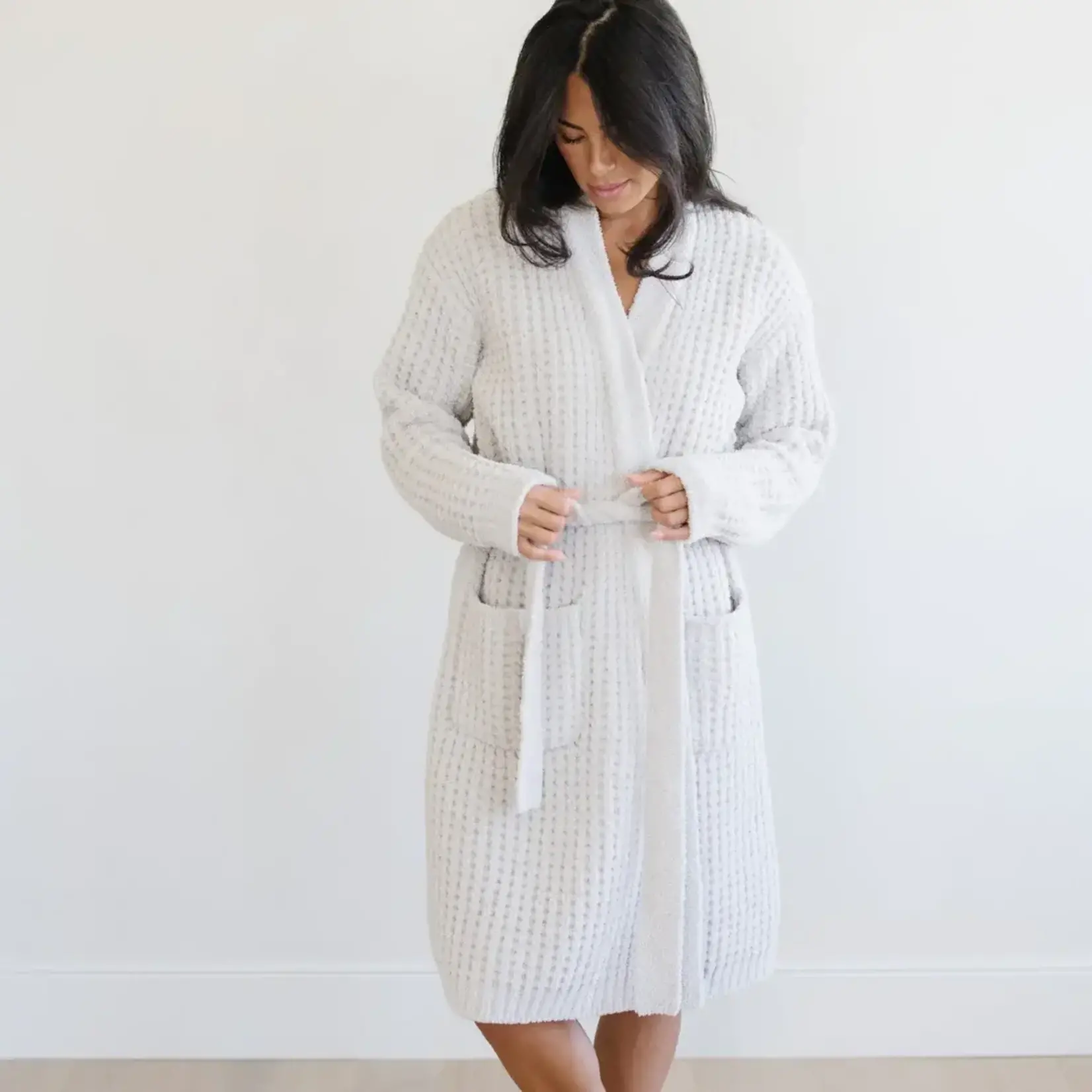 Saranoni Robe Waffle Knit - Moonbeam