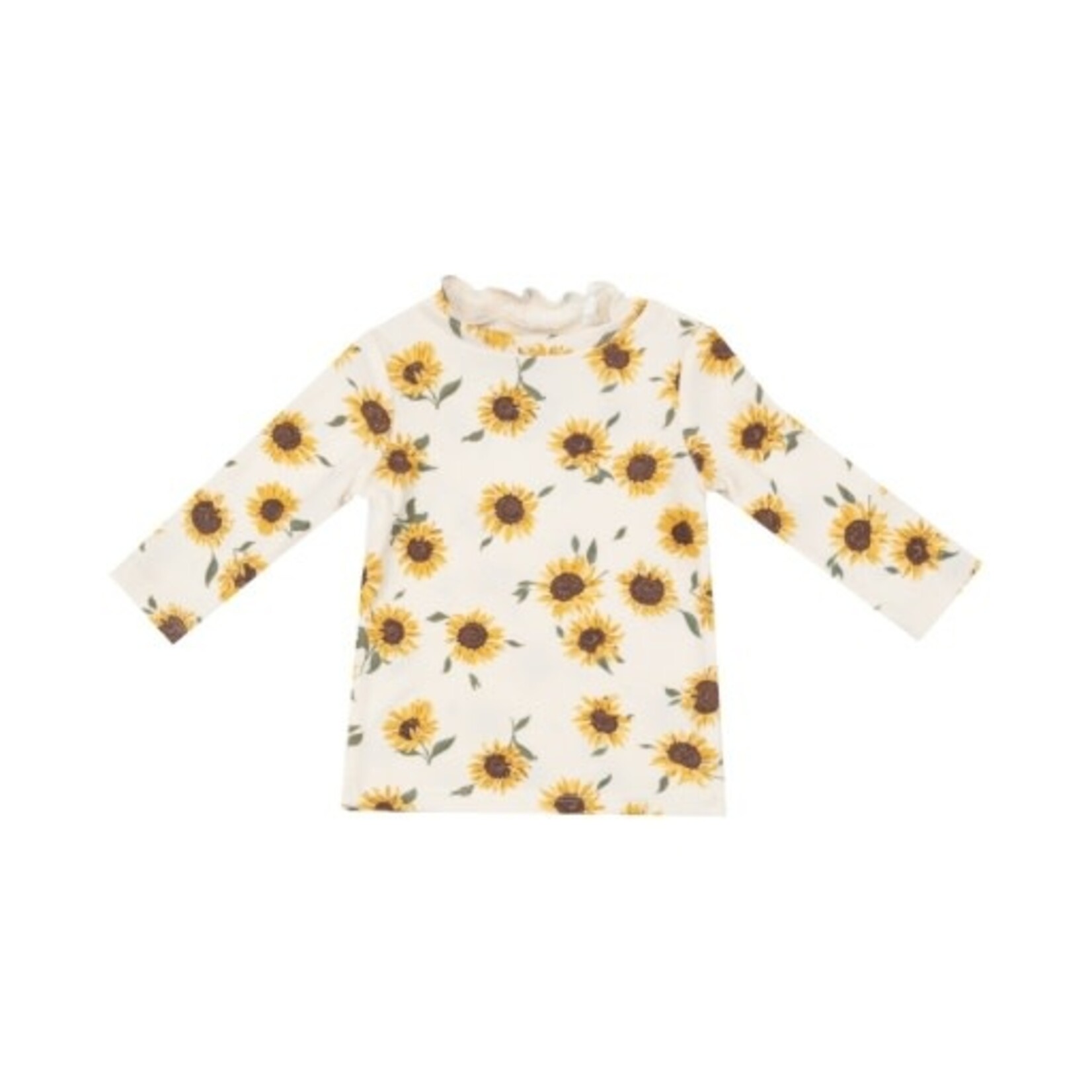 Angel Dear L/S Mock Turtle Neck | Ribbed Baby Sunflowers