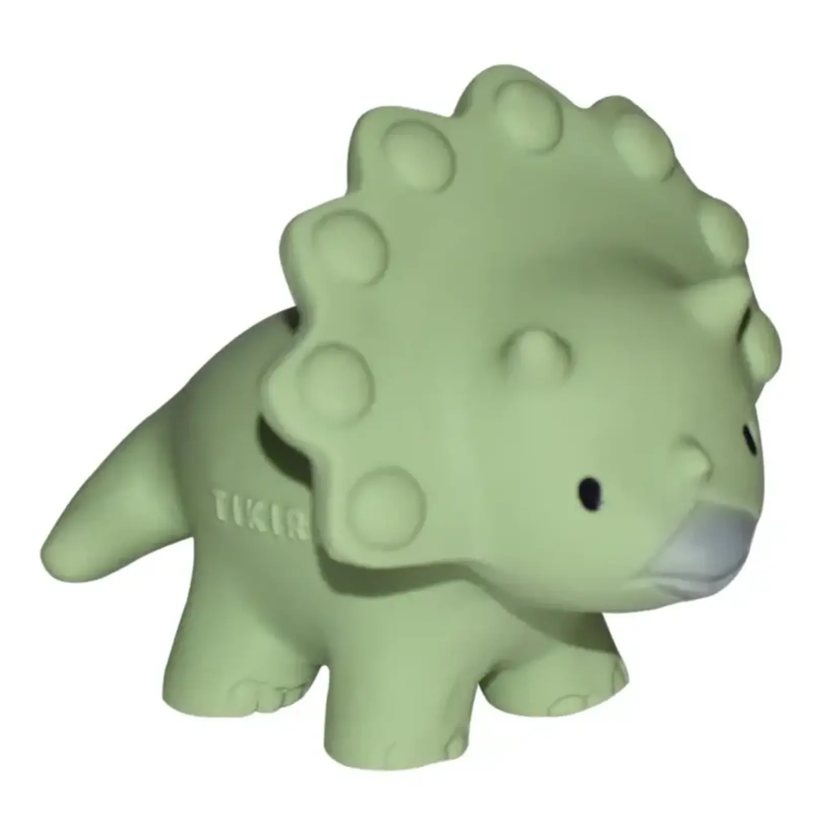 Tikiri Toys Trice Dinosaur Natural Rubber Teether, Rattle & Bath Toy
