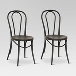 Macy Mae Dollhouse Designs Metal Bistro Chair Set of 2 | Black