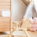 Macy Mae Dollhouse Designs Rocking Horse | Natural Wood