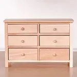 Macy Mae Dollhouse Designs Wide Dresser | Wood Knobs