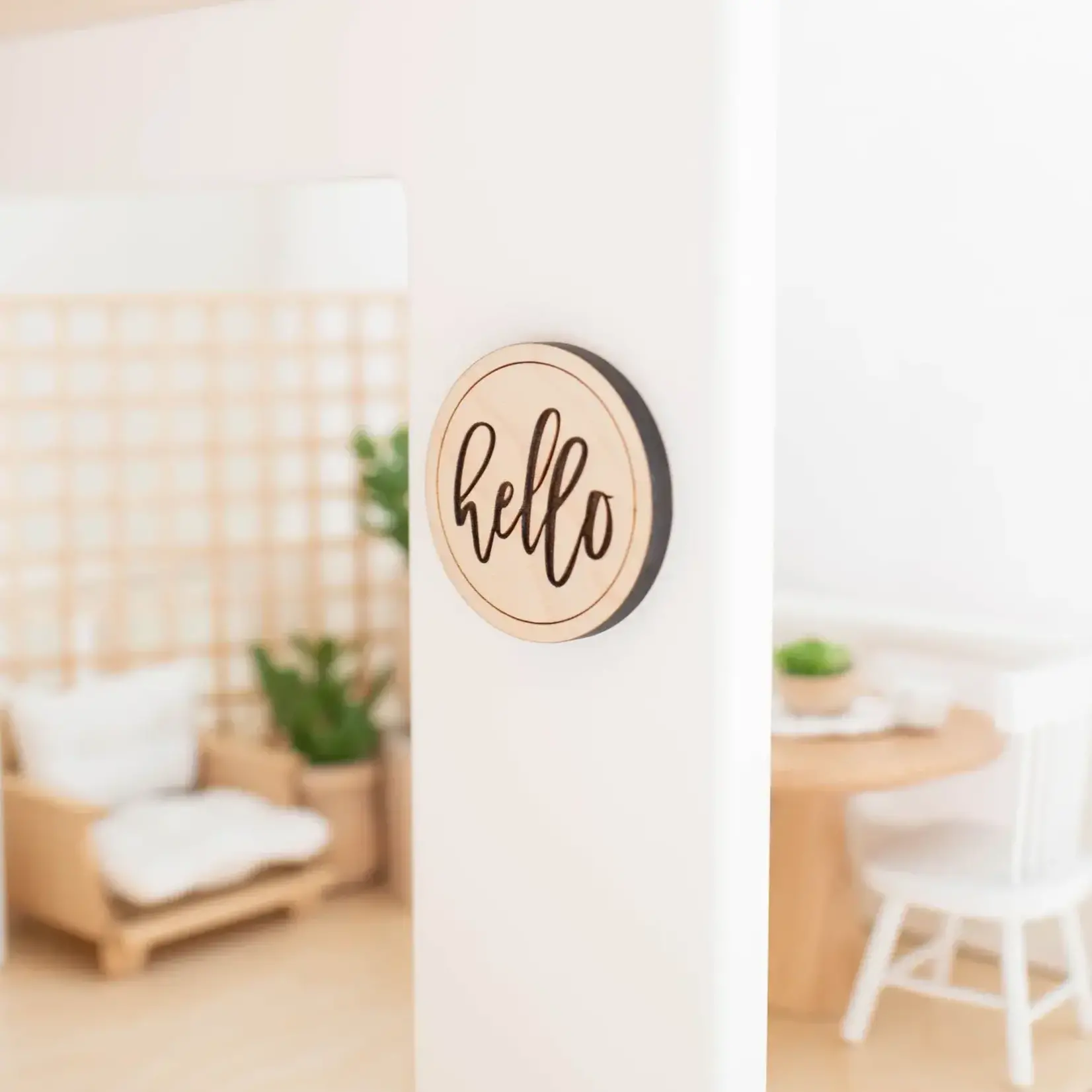 Macy Mae Dollhouse Designs Wood Wall Sign |  Hello