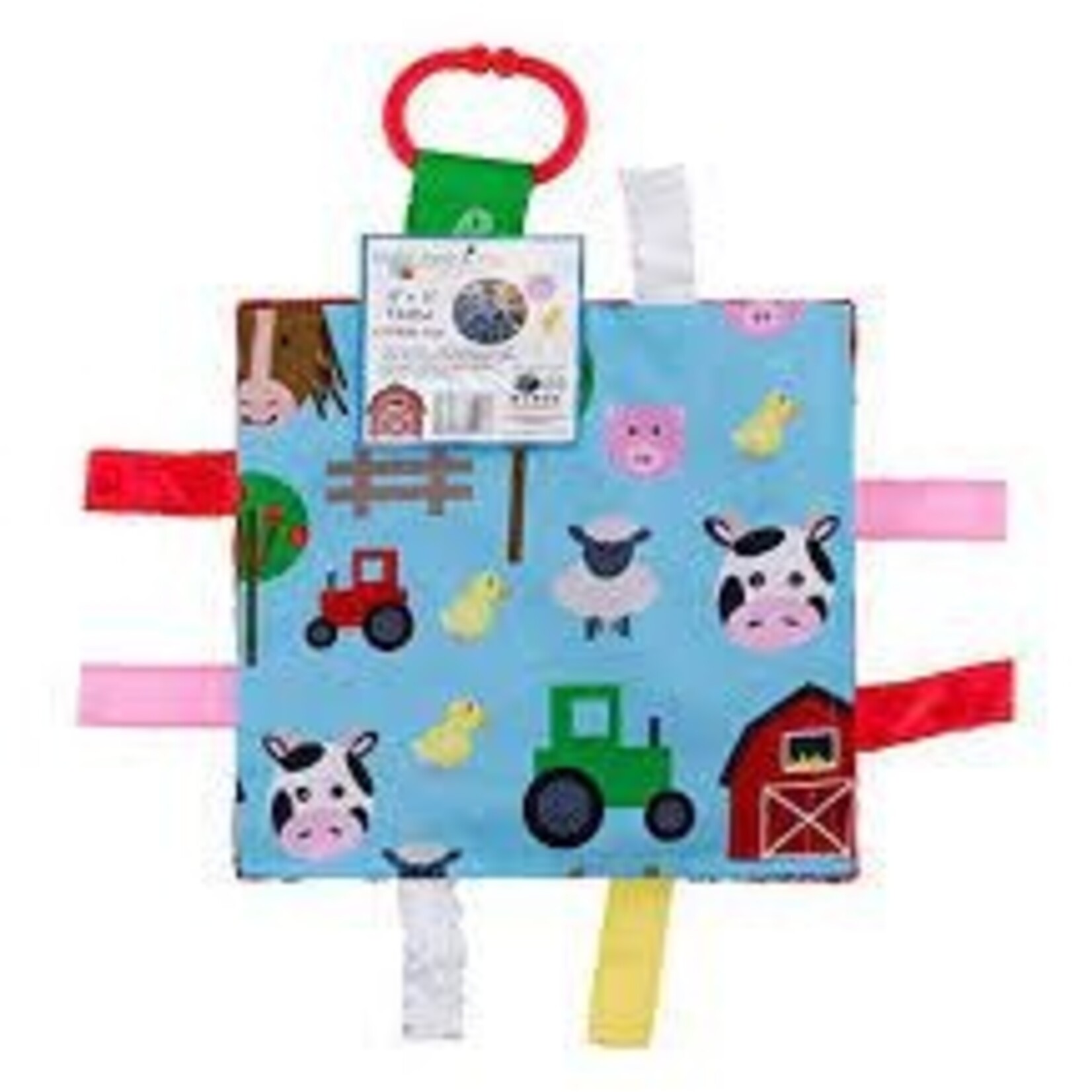Baby Jack and Co. Farm Crinkle Tag Square 8x8 Baby Toy