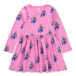 Tea Collection Baby Long Sleeve Wrap Neck Dress | Vintage Block Print Floral