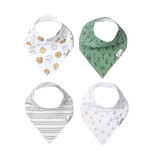 Copper Pearl Baby Bandana Bibs - Chip Set - 4 pack