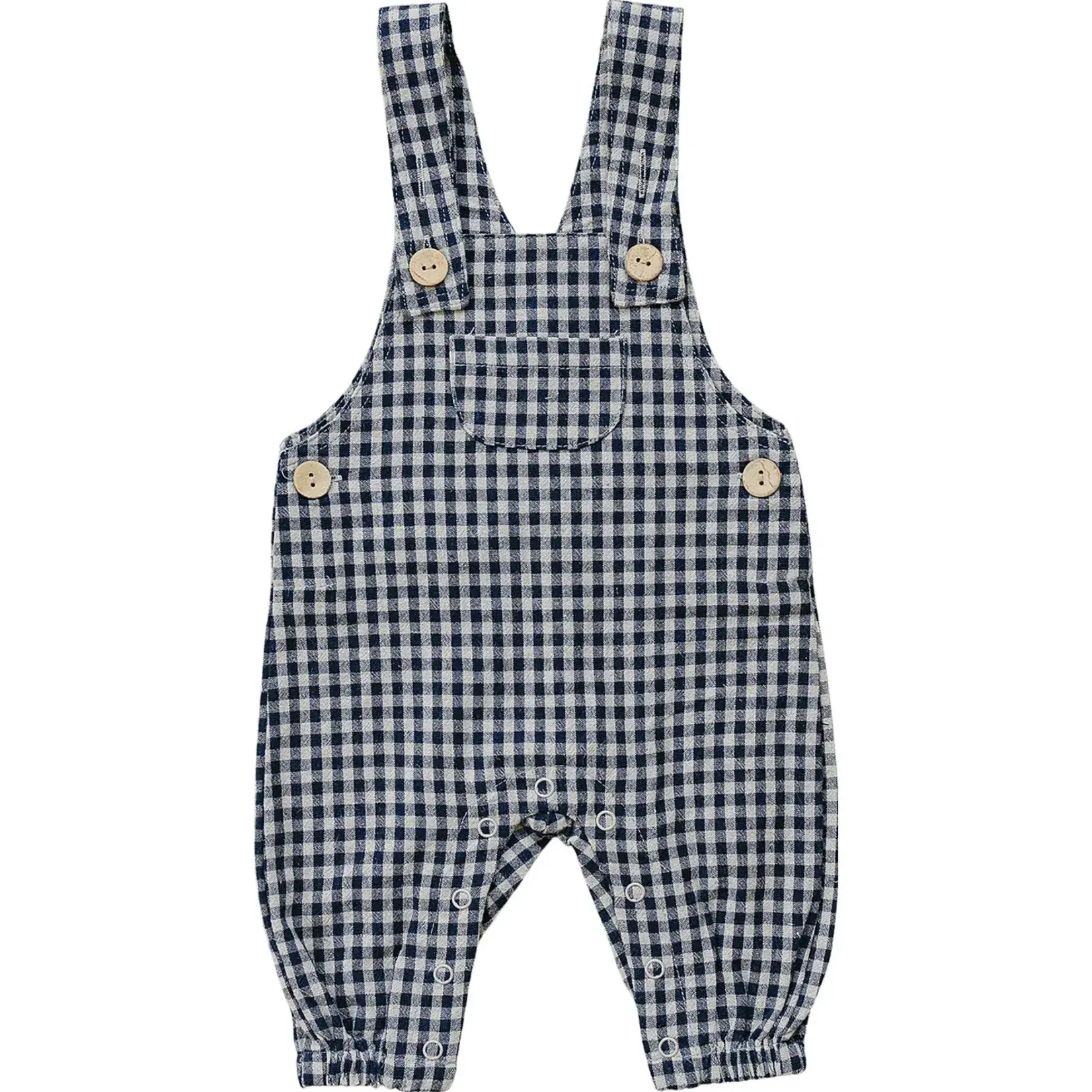 Mebie Baby Gingham Linen Overall